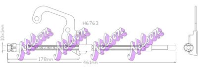 H6763 KAWE Тормозной шланг