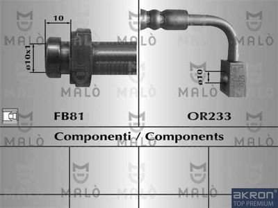 81019 AKRON-MALÒ Тормозной шланг