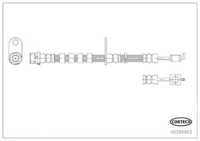 49386963 CORTECO Тормозной шланг