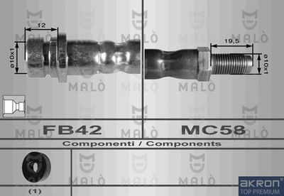 8999 AKRON-MALÒ Тормозной шланг