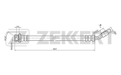 BS9066 ZEKKERT Тормозной шланг