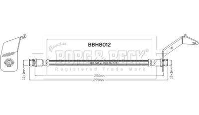 BBH8012 BORG & BECK Тормозной шланг