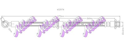 H3974 KAWE Тормозной шланг