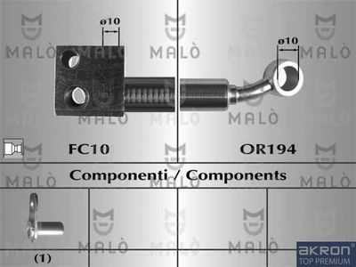 80972 AKRON-MALÒ Тормозной шланг