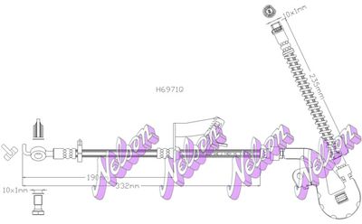 H6971Q KAWE Тормозной шланг