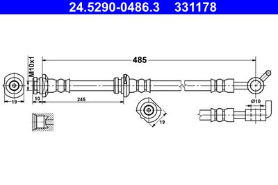 24529004863 ATE Тормозной шланг