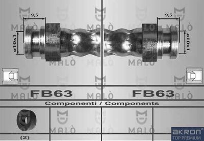 80554 AKRON-MALÒ Тормозной шланг