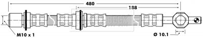 BBH6443 BORG & BECK Тормозной шланг