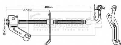 BBH8646 BORG & BECK Тормозной шланг