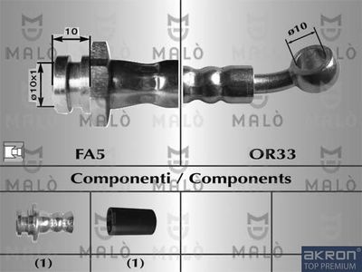 80054 AKRON-MALÒ Тормозной шланг