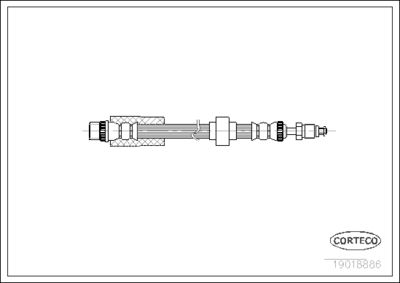 19018886 CORTECO Тормозной шланг