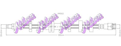 H4161 KAWE Тормозной шланг