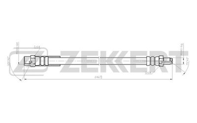 BS9057 ZEKKERT Тормозной шланг