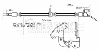 BBH7445 BORG & BECK Тормозной шланг