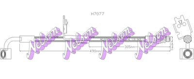 H7077 KAWE Тормозной шланг