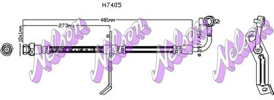 H7405 KAWE Тормозной шланг