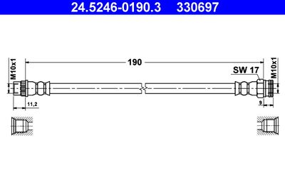 24524601903 ATE Тормозной шланг