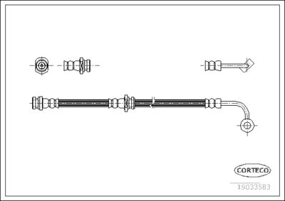 19033583 CORTECO Тормозной шланг