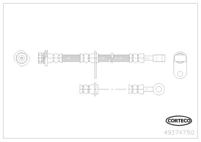 49374750 CORTECO Тормозной шланг