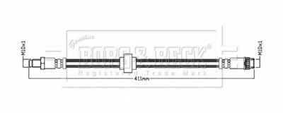 BBH8848 BORG & BECK Тормозной шланг