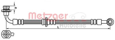 4110529 METZGER Тормозной шланг