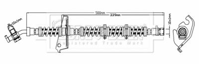 BBH6802 BORG & BECK Тормозной шланг