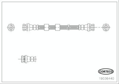 19036440 CORTECO Тормозной шланг