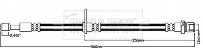 BBH8220 BORG & BECK Тормозной шланг