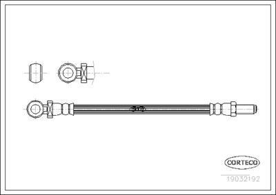 19032192 CORTECO Тормозной шланг