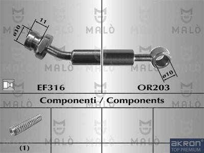 80676 AKRON-MALÒ Тормозной шланг