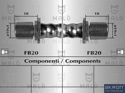 80126 AKRON-MALÒ Тормозной шланг