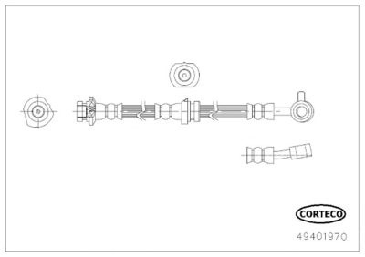 49401970 CORTECO Тормозной шланг