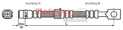 4115194 METZGER Тормозной шланг