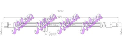 H1283 KAWE Тормозной шланг