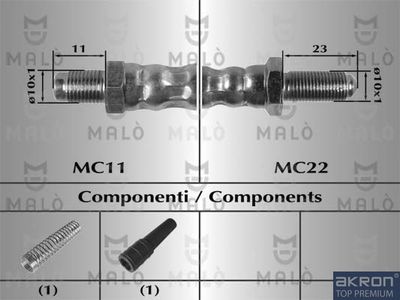 8474 AKRON-MALÒ Тормозной шланг