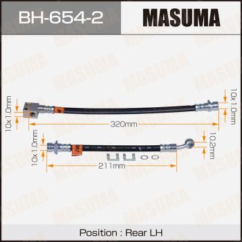 BH6542 MASUMA Тормозной шланг