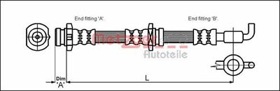 4114757 METZGER Тормозной шланг