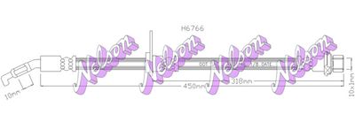 H6766 KAWE Тормозной шланг