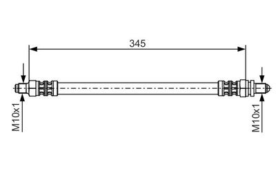 1987476176 BOSCH Тормозной шланг