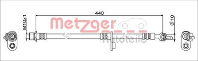 4111650 METZGER Тормозной шланг