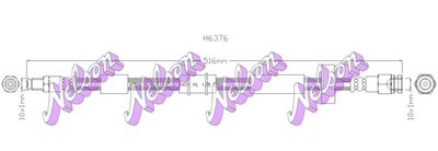 H6376 KAWE Тормозной шланг