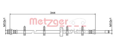 4111499 METZGER Тормозной шланг