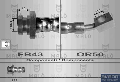 80095 AKRON-MALÒ Тормозной шланг