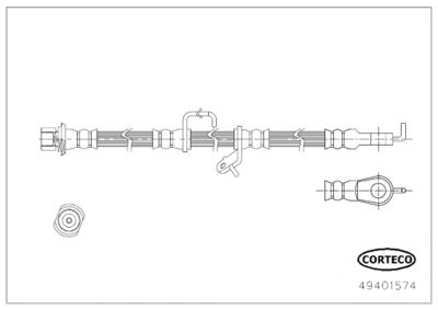 49401574 CORTECO Тормозной шланг