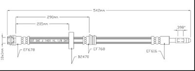 VBH1081 MOTAQUIP Тормозной шланг