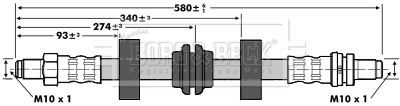 BBH6597 BORG & BECK Тормозной шланг