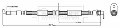 BBH8721 BORG & BECK Тормозной шланг