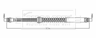 BBH8860 BORG & BECK Тормозной шланг