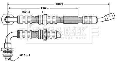 BBH7211 BORG & BECK Тормозной шланг