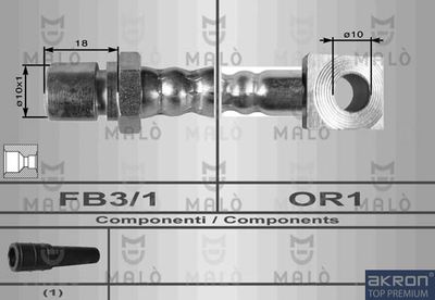 8545 AKRON-MALÒ Тормозной шланг